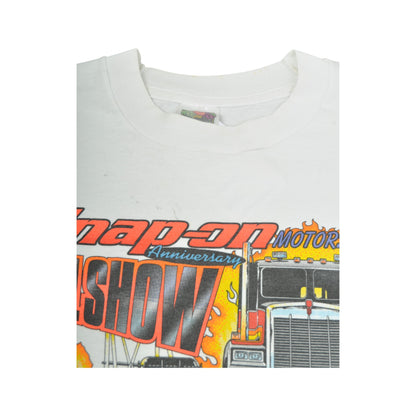 Vintage Nascar Snap-On T-Shirt White Large