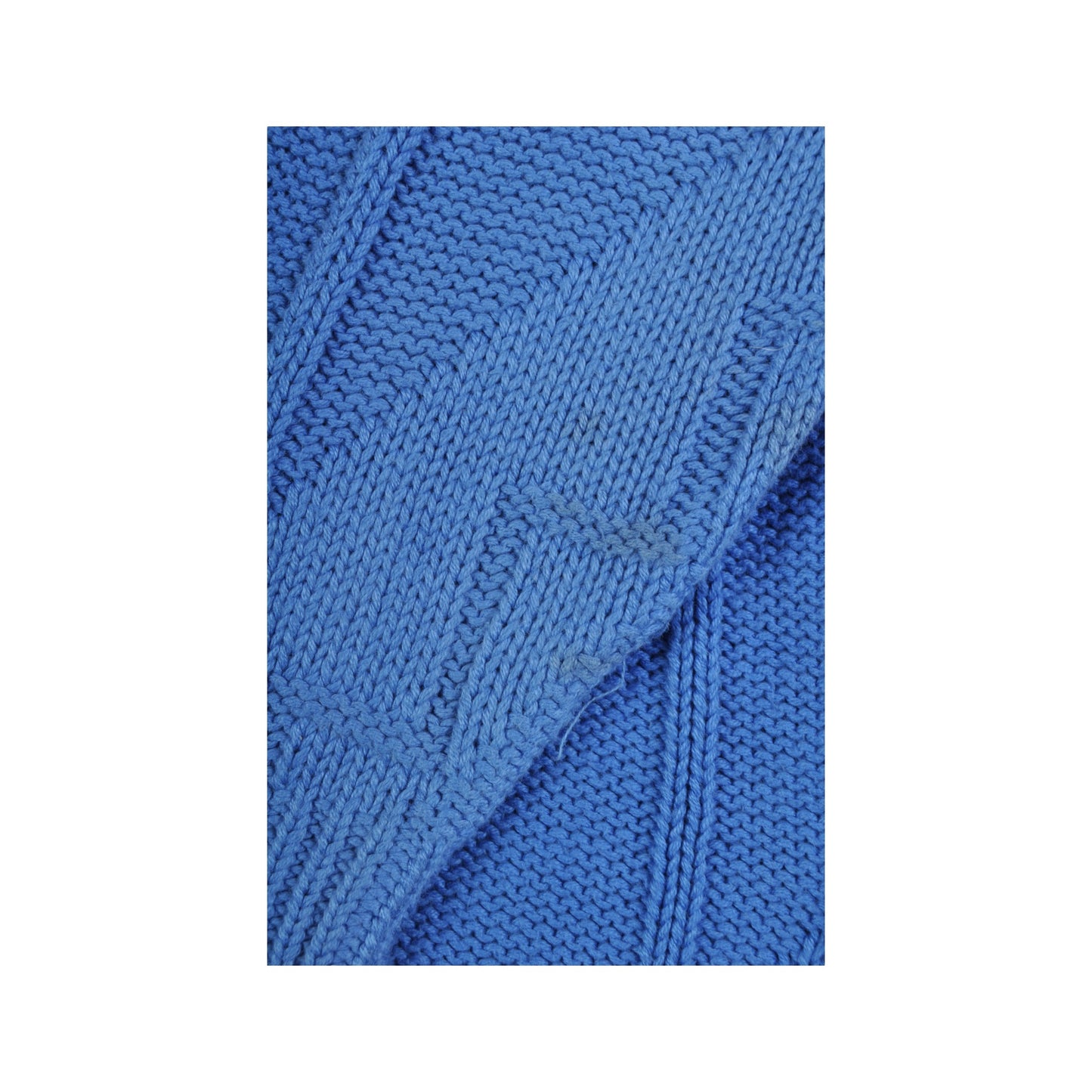 Vintage Knitwear Sweater Retro Pattern Blue Large