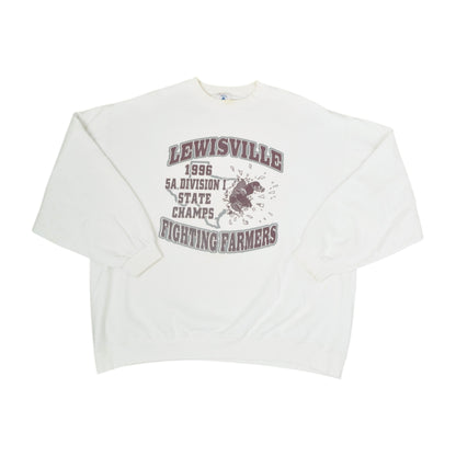 Vintage Lewisville 1996 Flighting Farmers Sweatshirt White XL