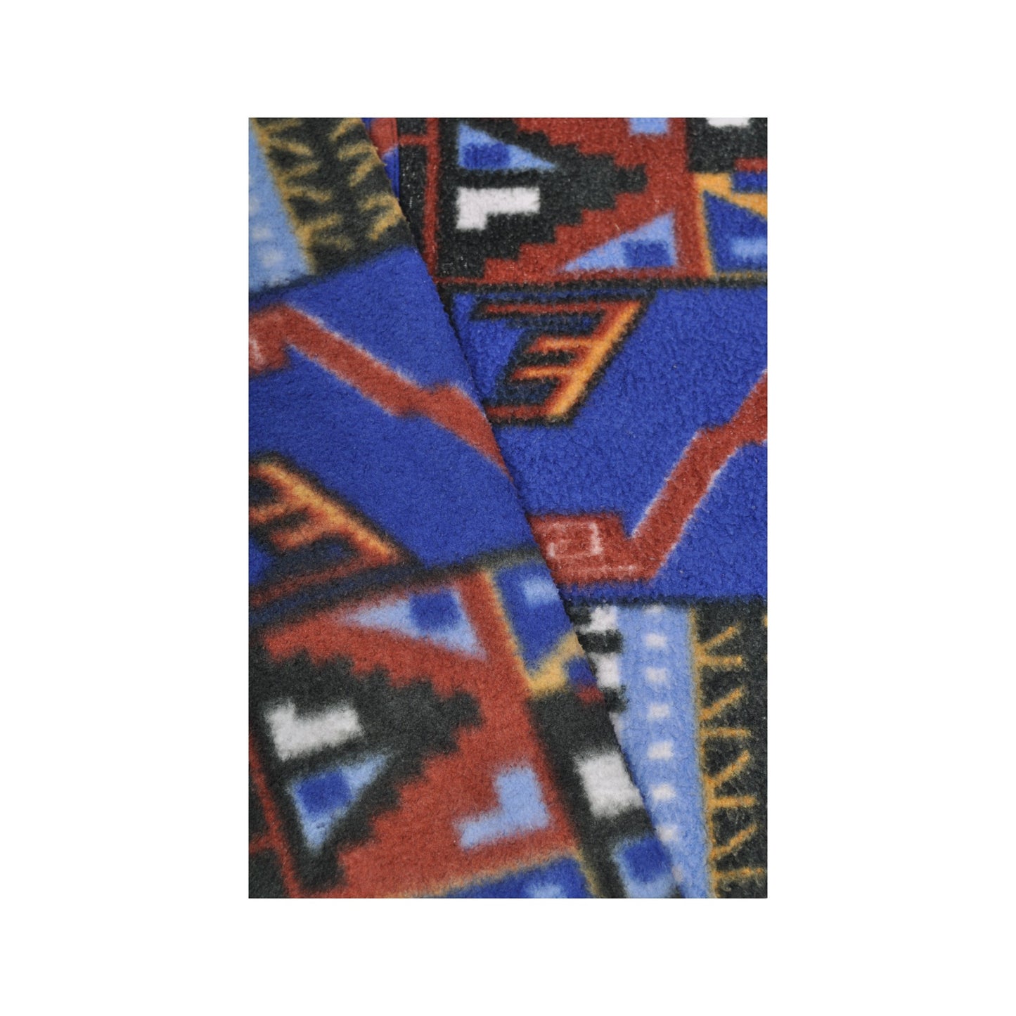 Vintage Fleece 1/4 Zip Retro Pattern Multi XL