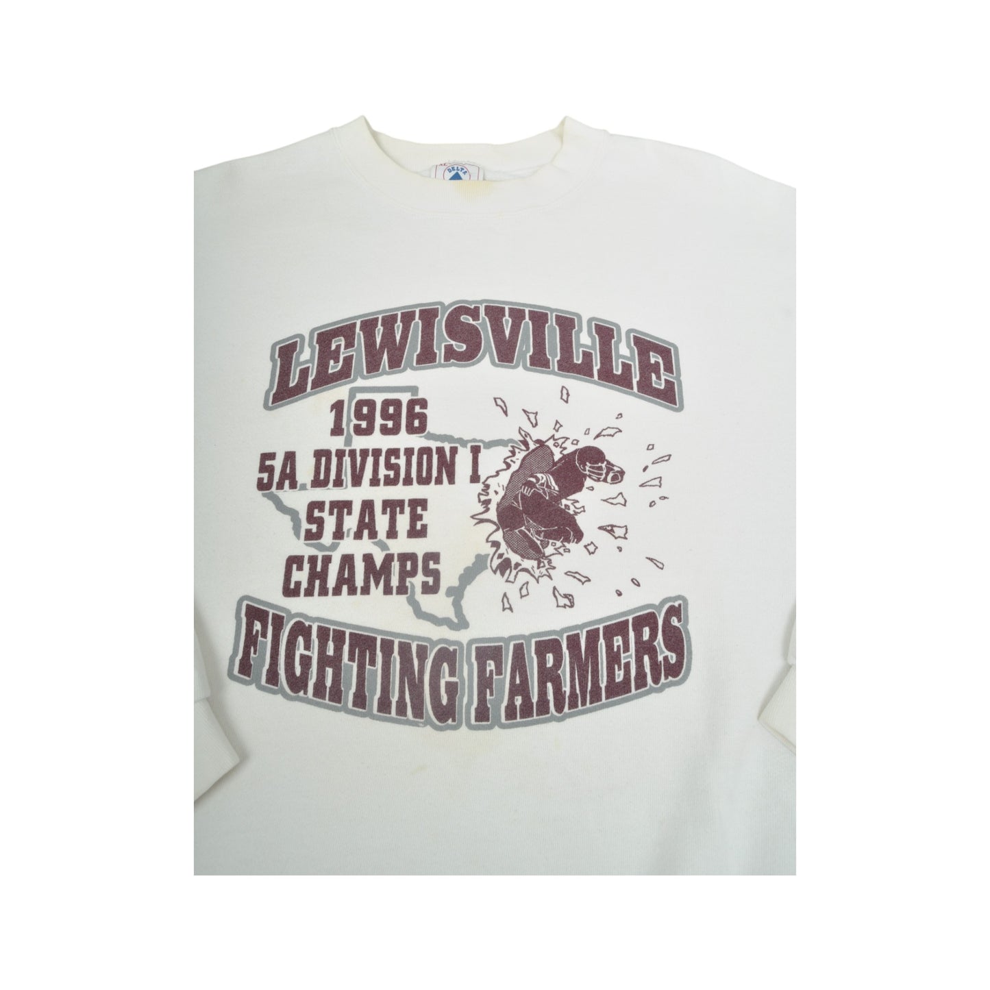 Vintage Lewisville 1996 Flighting Farmers Sweatshirt White XL