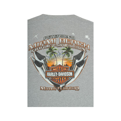 Vintage Harley-Davidson Miami Beach T-Shirt Grey Large