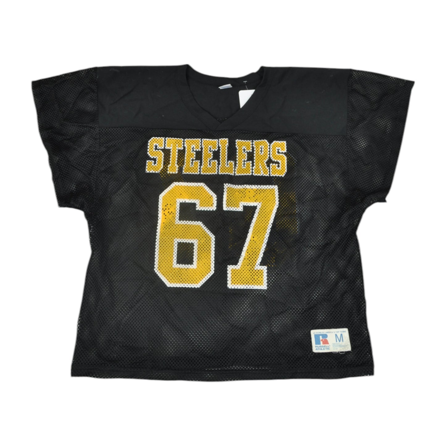 Vintage NFL Russell Athletic Pittsburgh Steelers Jersey Black Medium