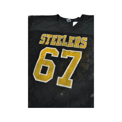 Vintage NFL Russell Athletic Pittsburgh Steelers Jersey Black Medium