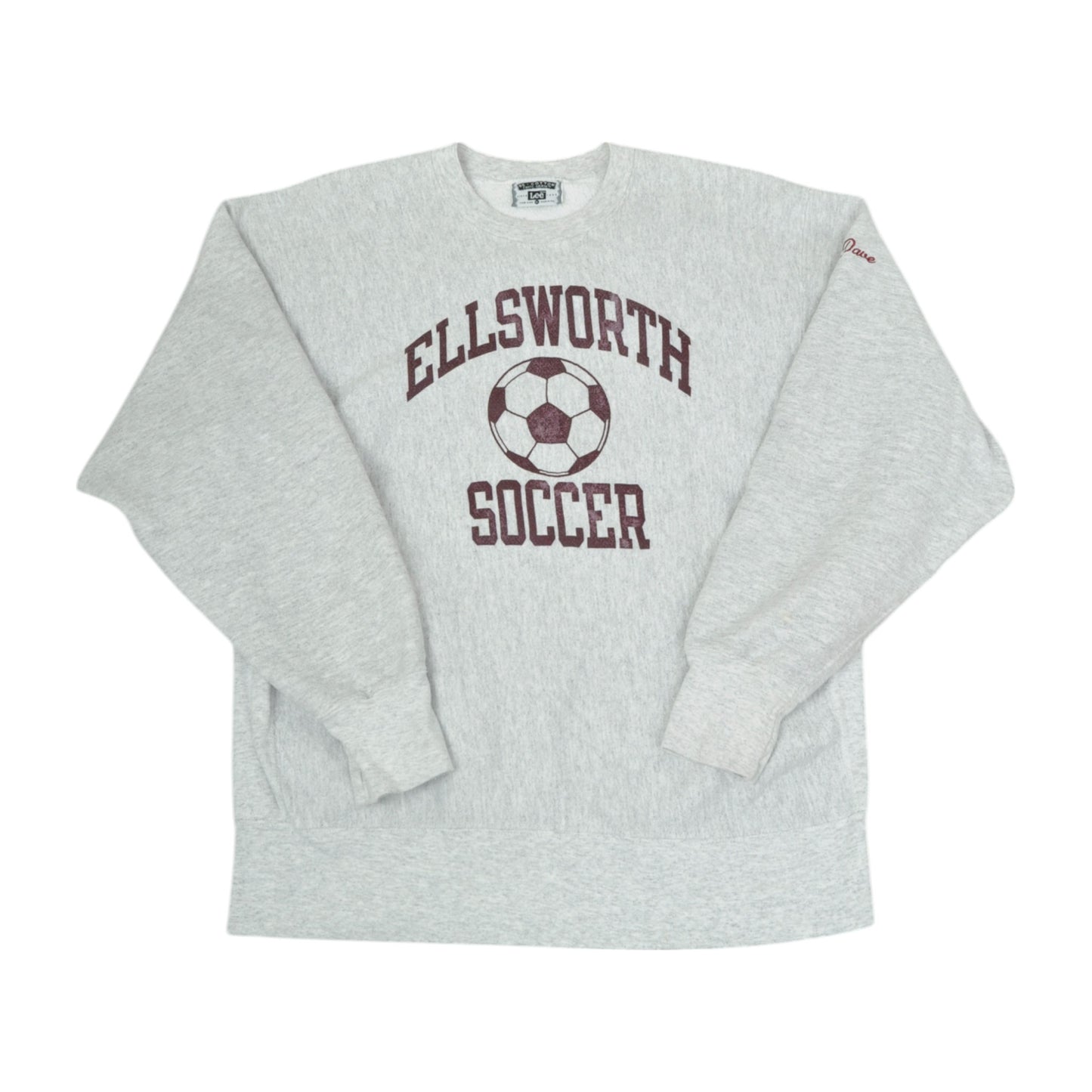 Vintage Lee Ellsworth Soccer Sweatshirt Grey XL