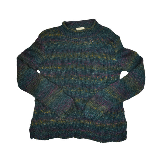 Vintage Knitwear Sweater Retro Pattern Multi Ladies Large