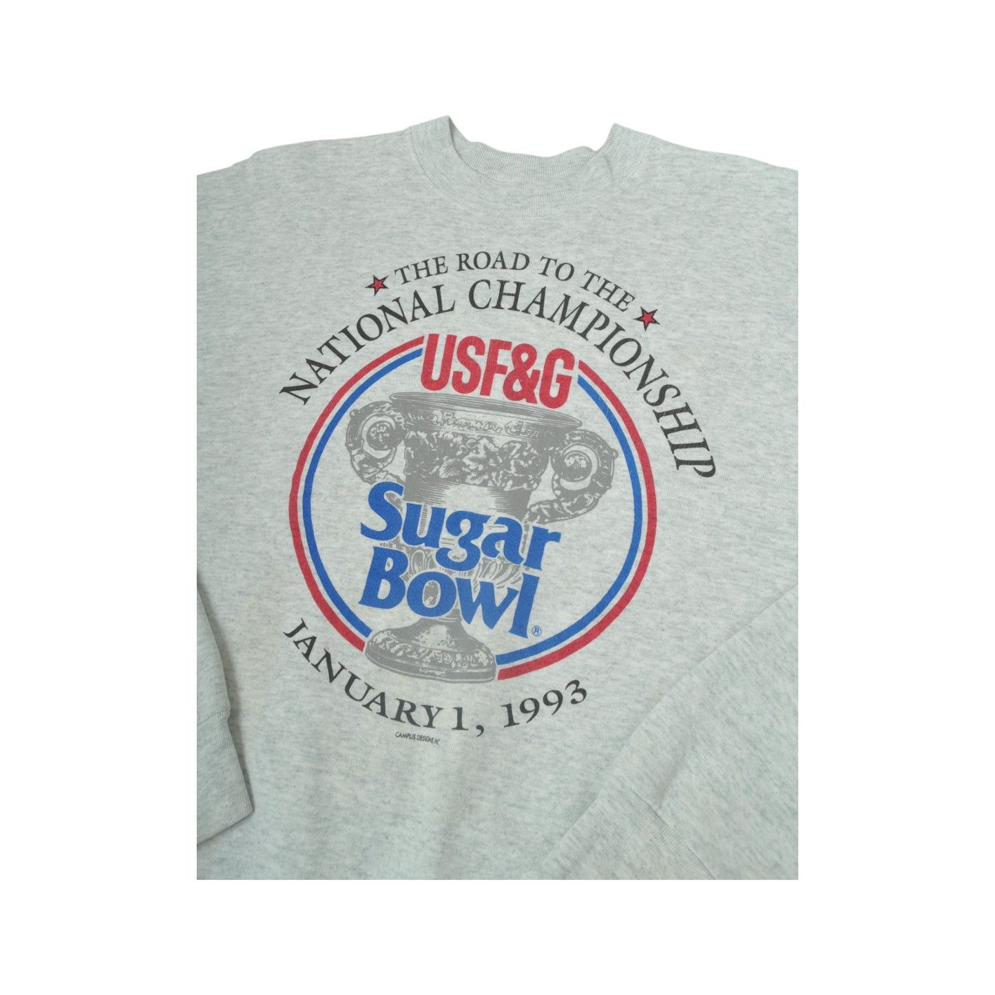 Vintage USF&G Sugar Bowl 1993 Sweatshirt Grey Large