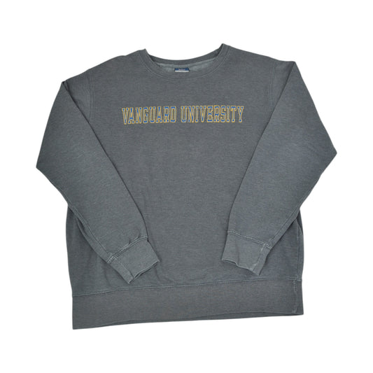 Vintage Vanguard University Sweatshirt Grey Medium