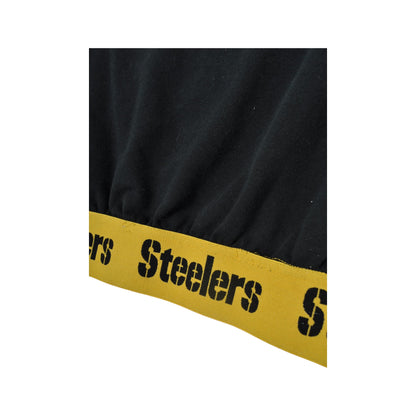 Vintage NFL Steelers Long Sleeve T-Shirt Hoodie Black Ladies XL