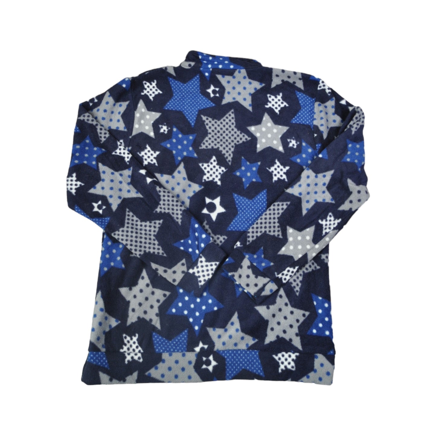 Vintage Fleece 1/4 Zip Star Pattern Blue Ladies Medium