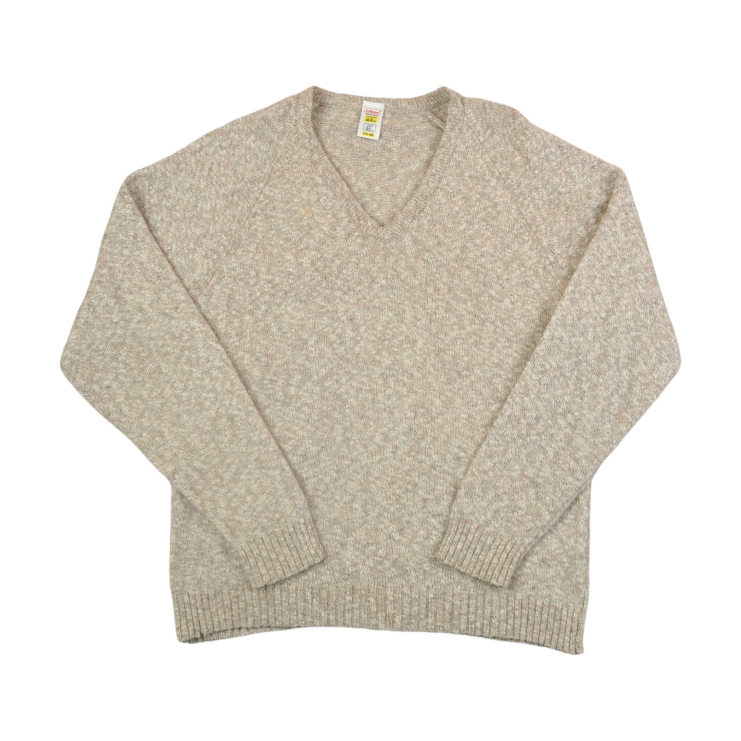 Vintage Knitwear Sweater V Neck Beige XL