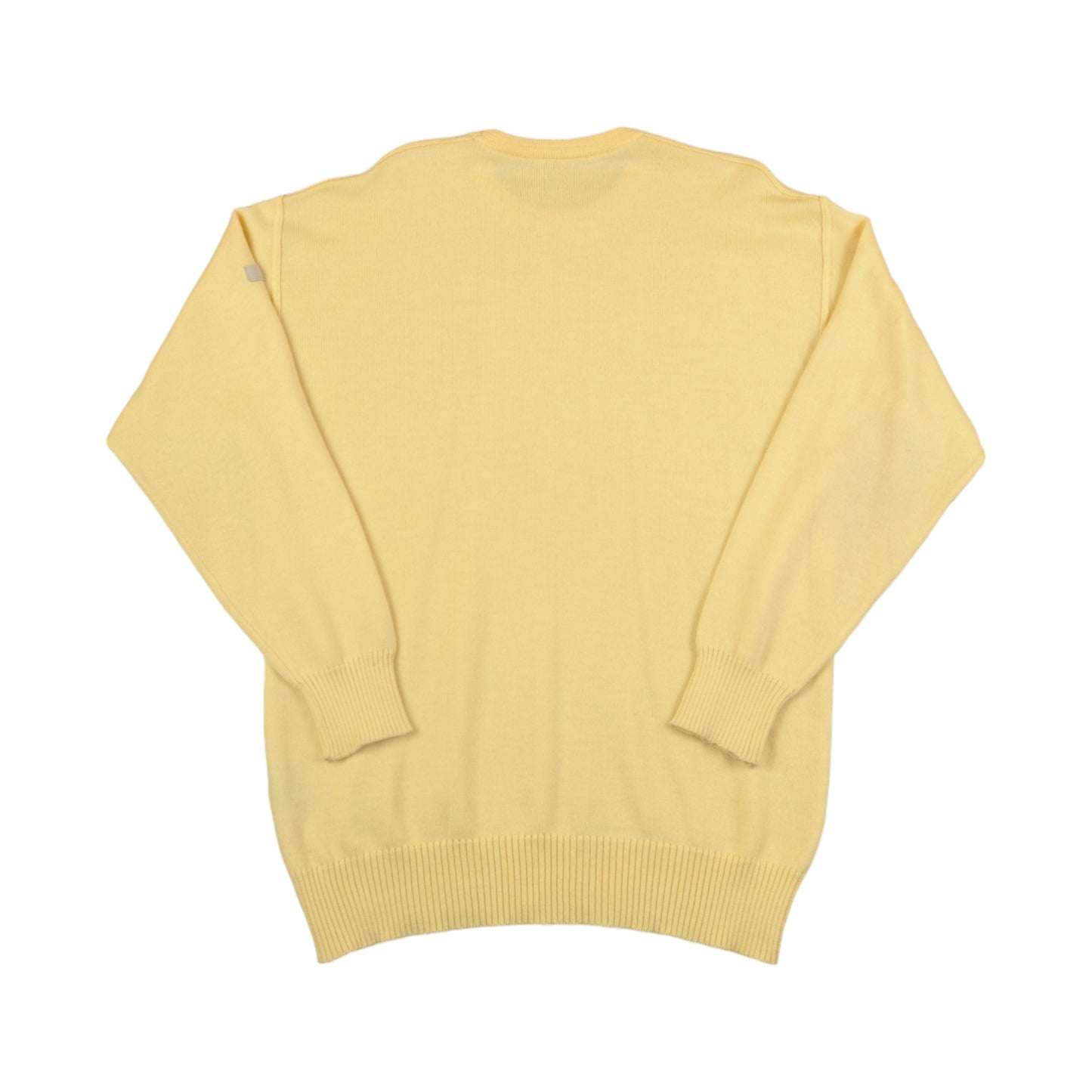 Vintage Knitwear Sweater Retro Pattern Yellow Large