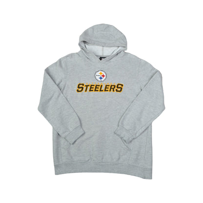 Vintage NFL Pittsburgh Steelers Kapuzenpullover Pullover Grau Damen Klein