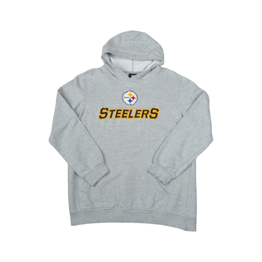 Vintage NFL Pittsburgh Steelers Hoodie Sweater Grey Ladies Small