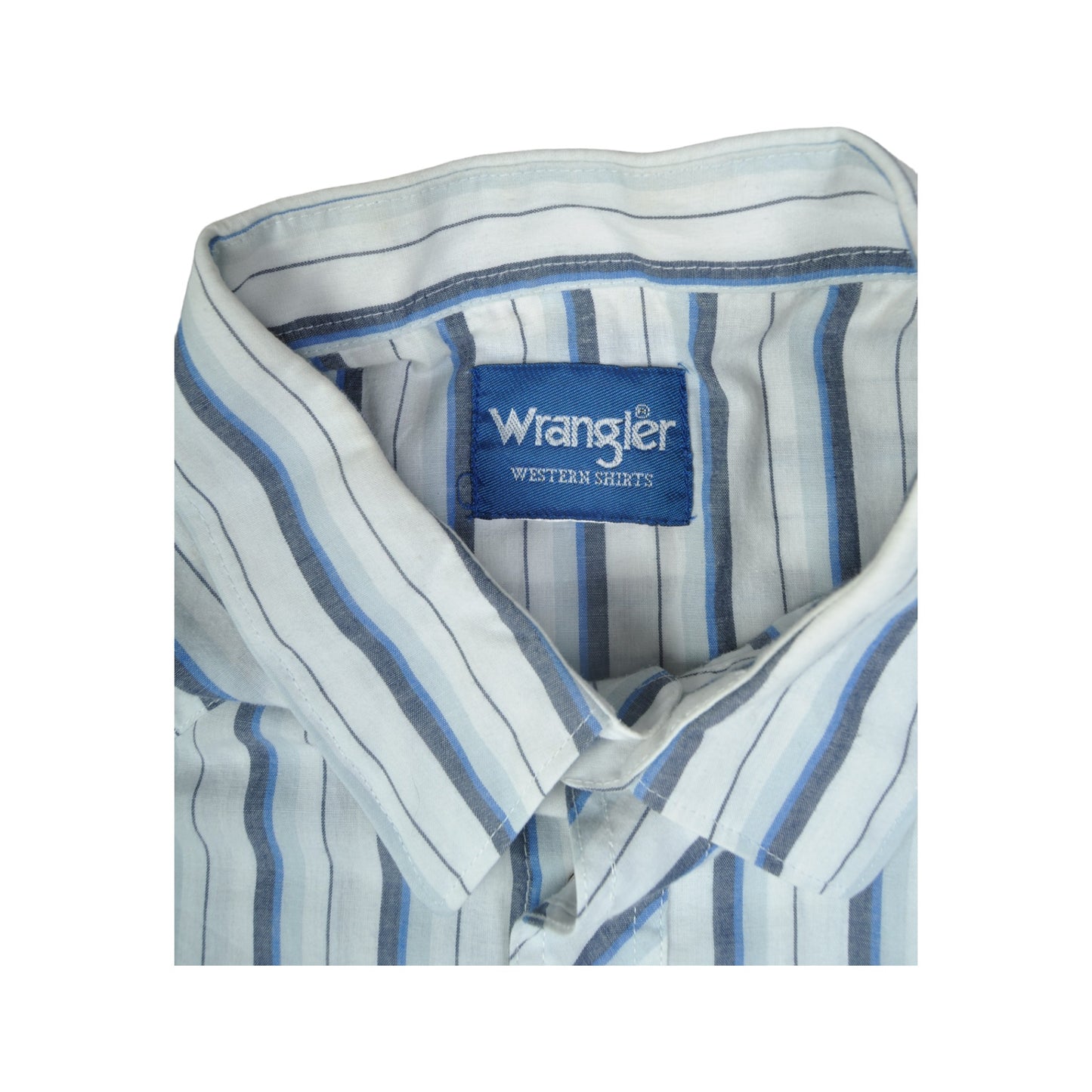 Vintage Wrangler Western Shirt Short Sleeve Blue XL