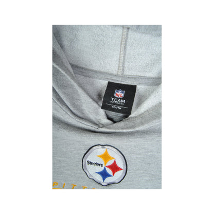 Vintage NFL Pittsburgh Steelers Kapuzenpullover Pullover Grau Damen Klein