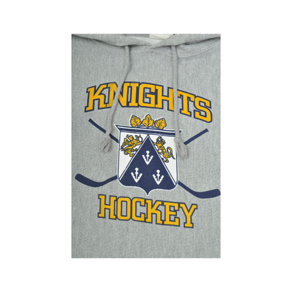 Vintage Champion Knights Hockey Sweatshirt Hoodie Grey Medium