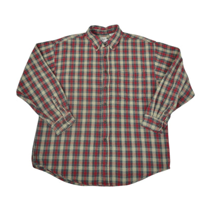 Vintage Gap Flannel Shirt Long Sleeved Checked Red Small