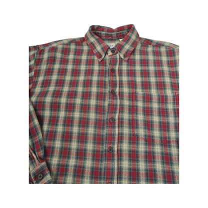 Vintage Gap Flannel Shirt Long Sleeved Checked Red Small