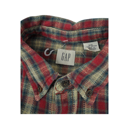 Vintage Gap Flannel Shirt Long Sleeved Checked Red Small