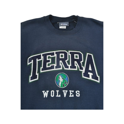 Vintage Terra Wolves Sweatshirt Navy Small