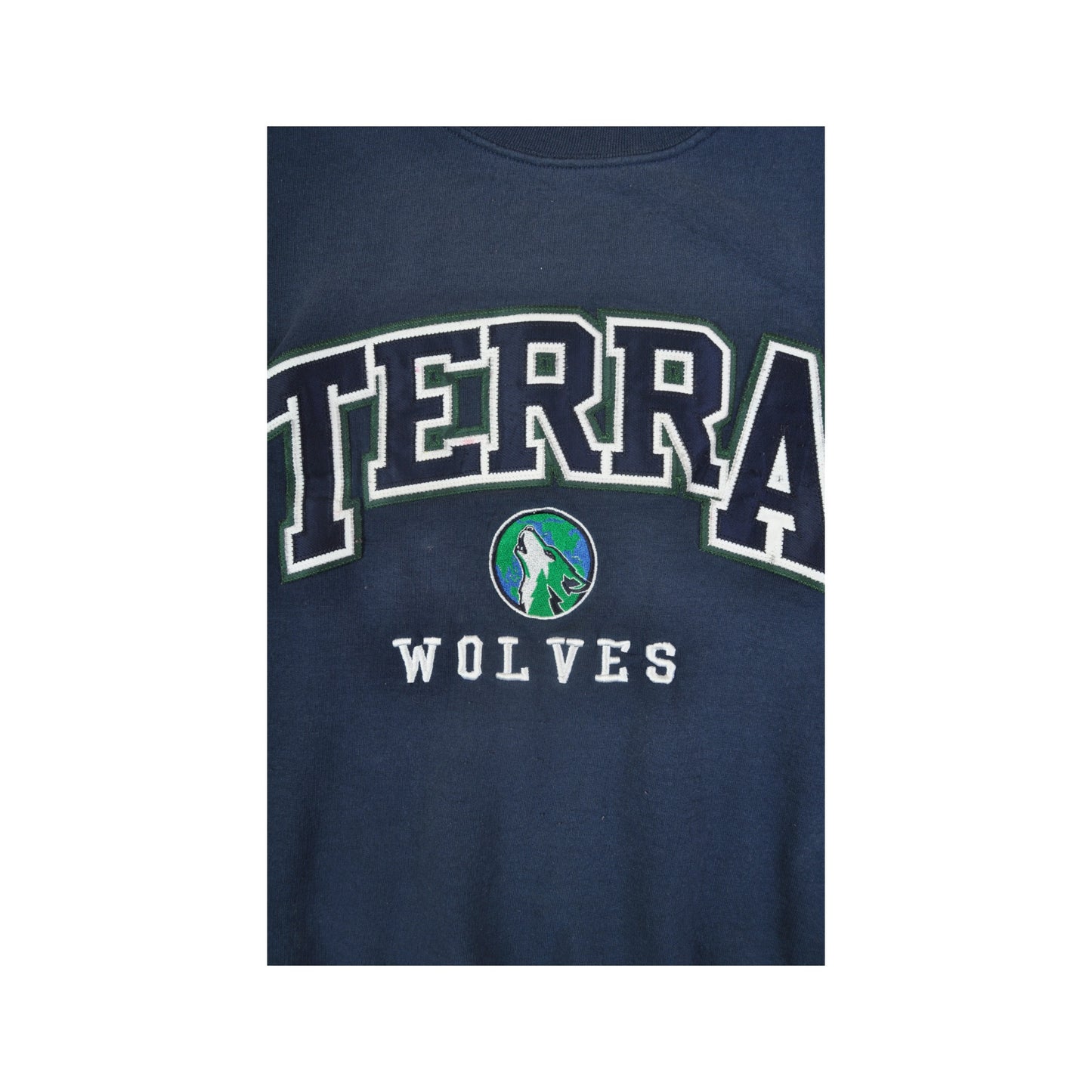 Vintage Terra Wolves Sweatshirt Navy Small