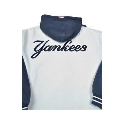 Vintage New York Yankees Baseball Team Hoodie White/Blue XL