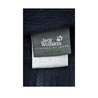 Vintage Jack Wolfskin Fleece 1/4 Zip Block Colour Navy Large