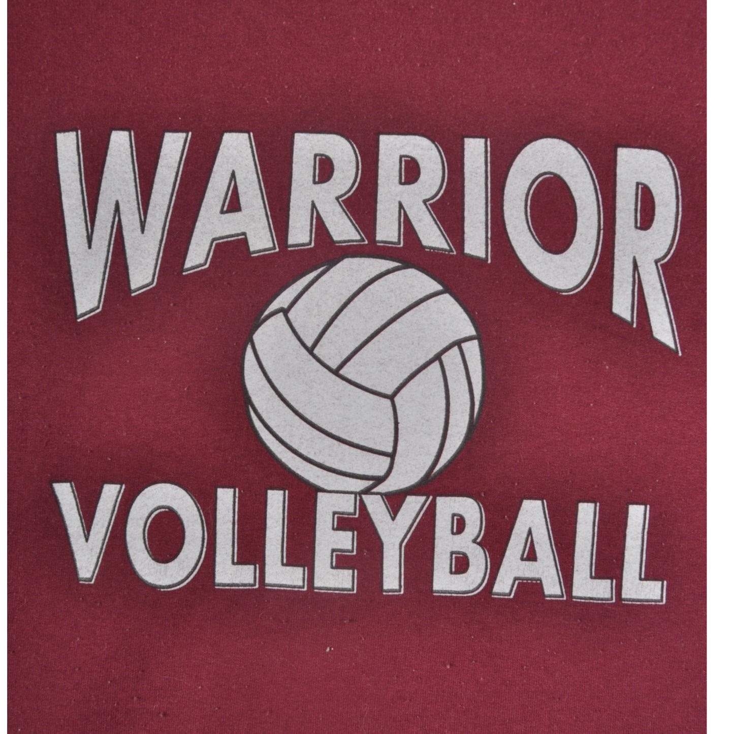 Vintage Warrior Volleyball Hoodie Sweatshirt Burgundy Large