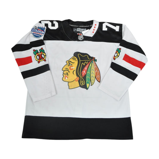 Vintage NHL Reebok Stadium Series Chicago Blackhawks Jersey White Large