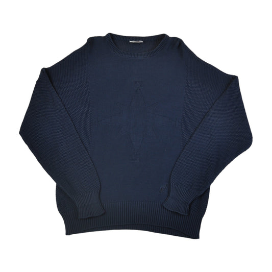 Vintage Australischer Strickpullover Navy Medium