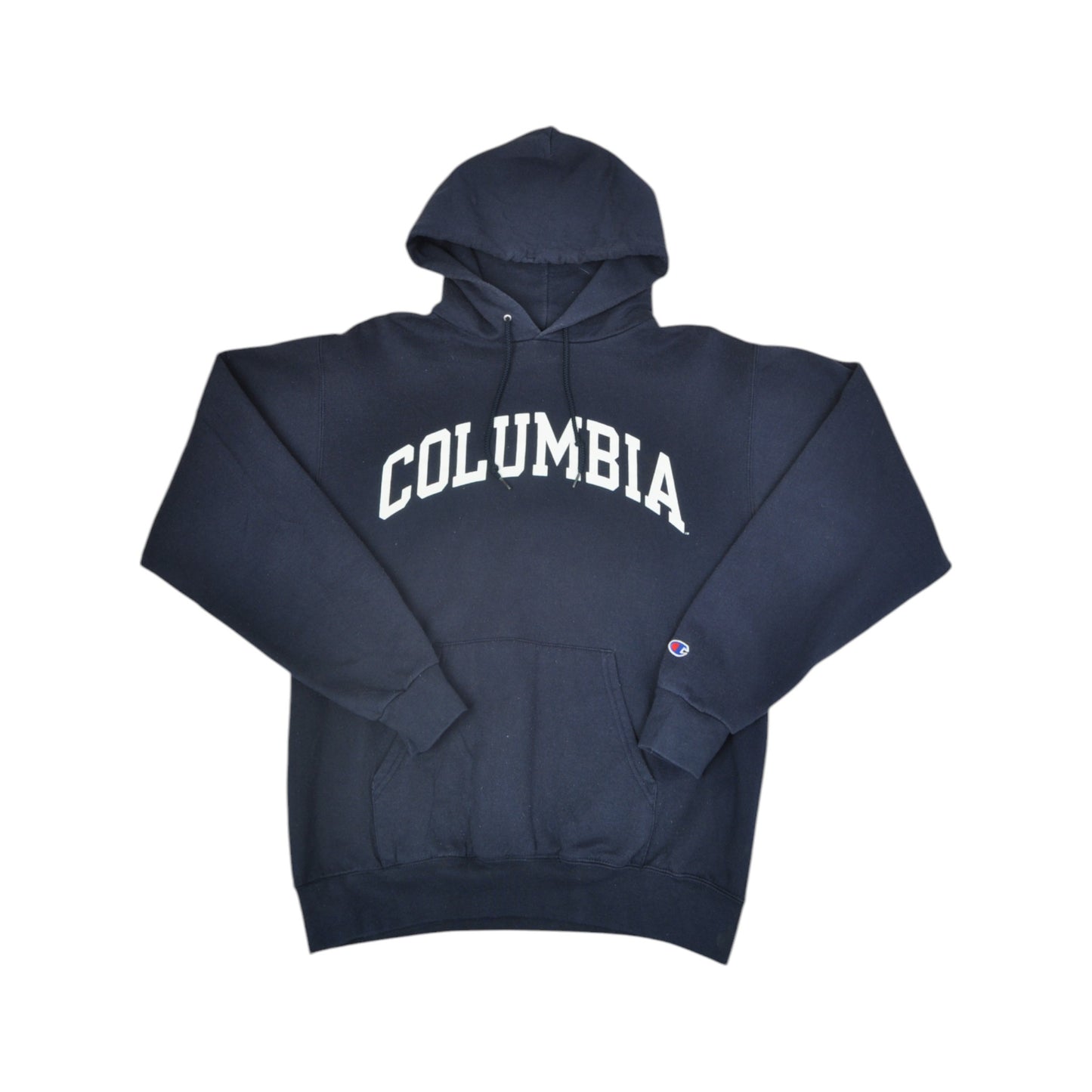 Vintage Columbia Champion Sweatshirt Hoodie Navy Medium