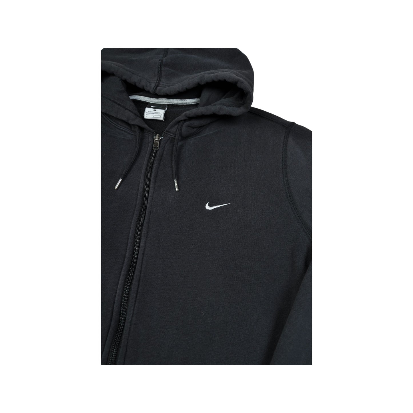 Vintage Nike Zip Up Hoodie Black Large