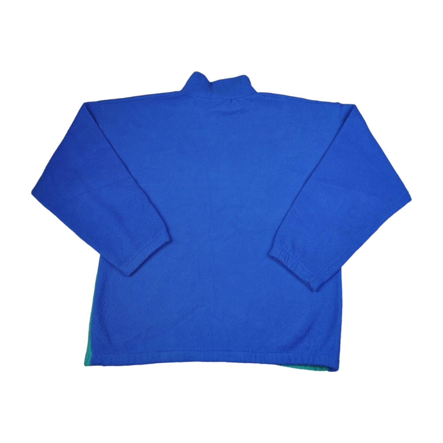 Vintage Fleece 1/4 Zip Block Colour Blue Large