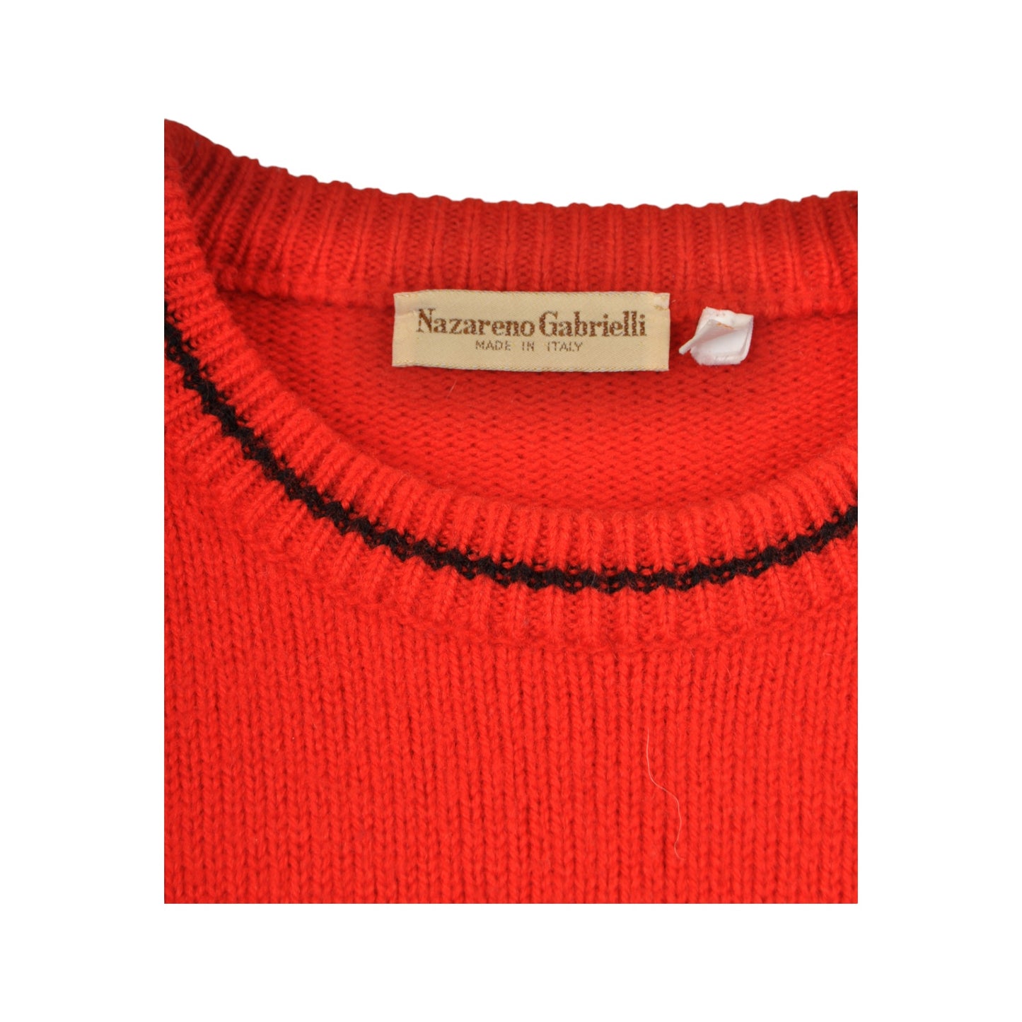 Vintage Italienischer Strickpullover Rot Damen Groß