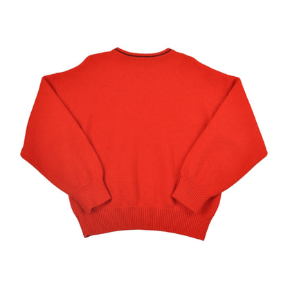 Vintage Italienischer Strickpullover Rot Damen Groß