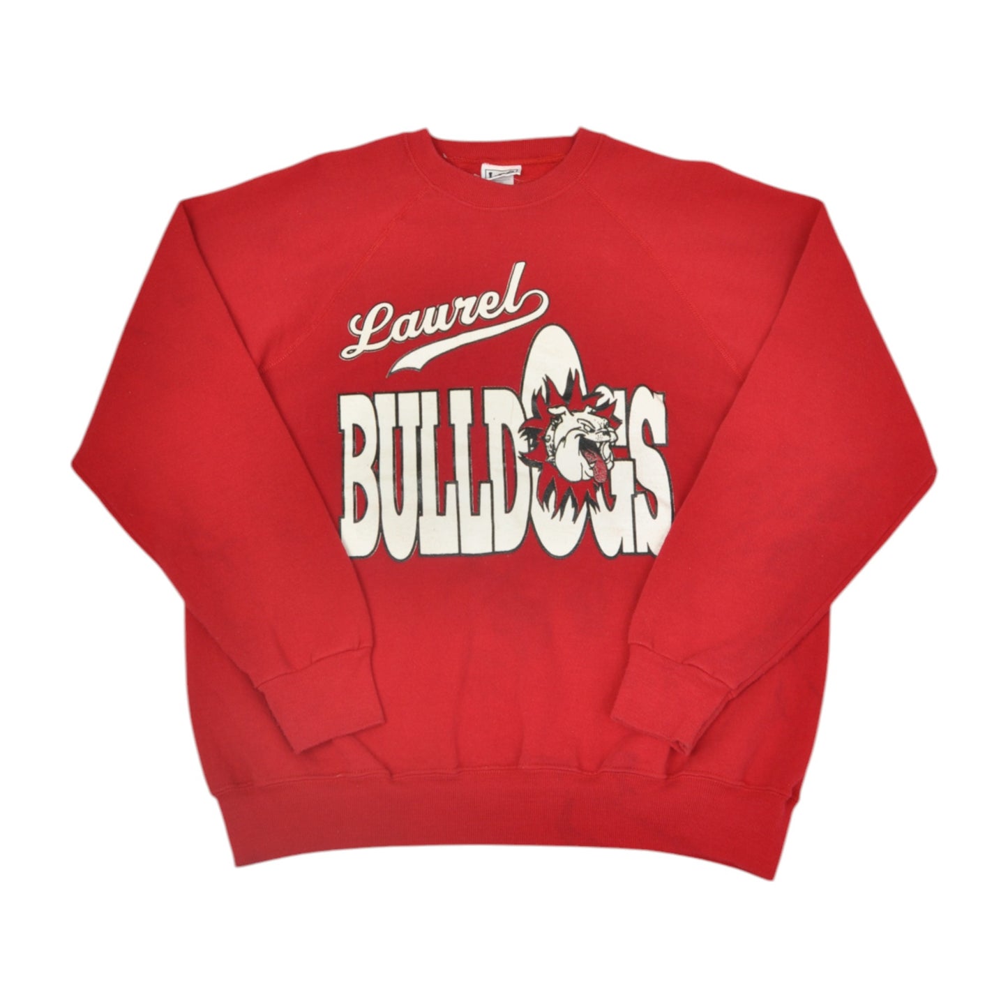 Vintage Lee Laurel Bulldogs Sweatshirt Red Large