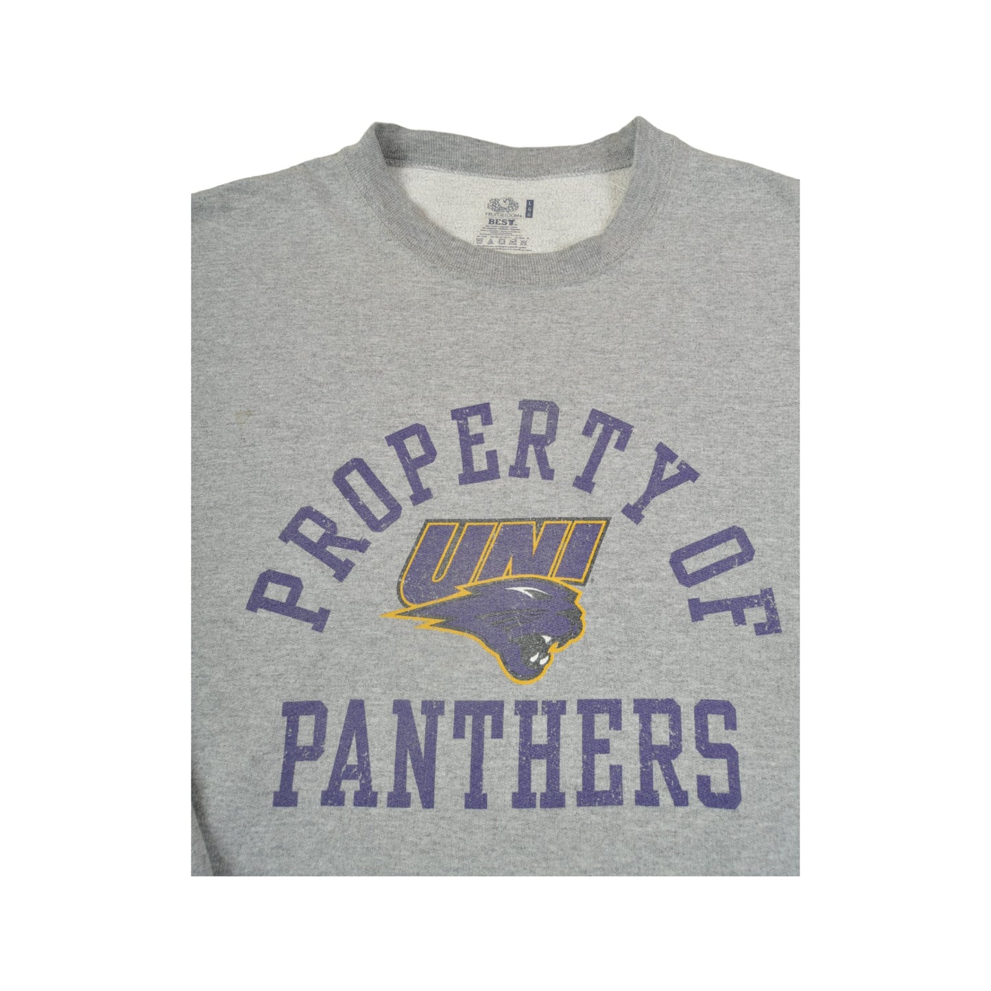 Vintage Northern Iowa Panthers Sweatshirt Grey Large