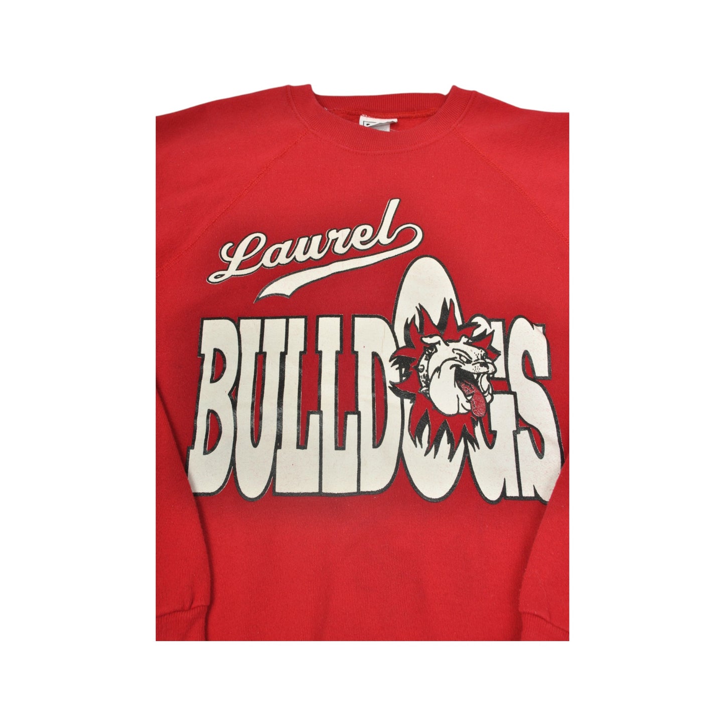 Vintage Lee Laurel Bulldogs Sweatshirt Red Large