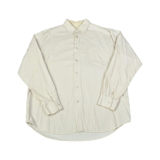 Vintage Corduroy Armani Shirt Beige Medium