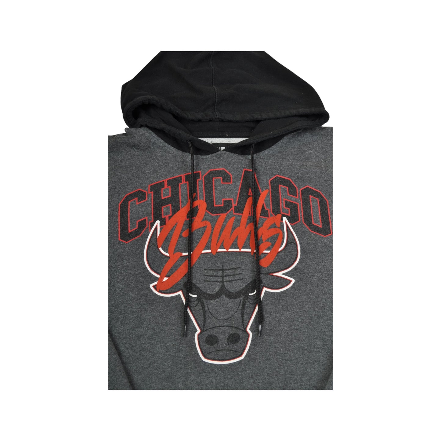 Vintage NBA Chicago Bulls Hoodie Sweatshirt Grey Small