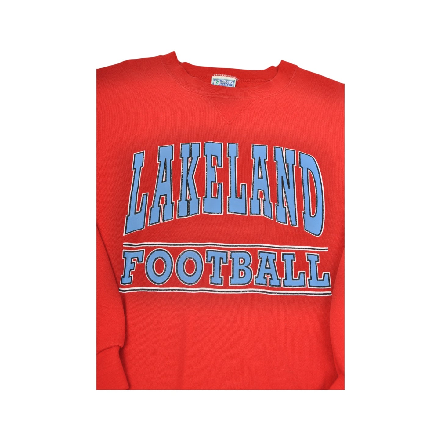 Vintage Lakeland Football Sweatshirt Red Large