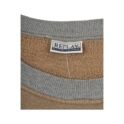 Vintage Replay Blue Jeans Sweatshirt Brown/Grey XL
