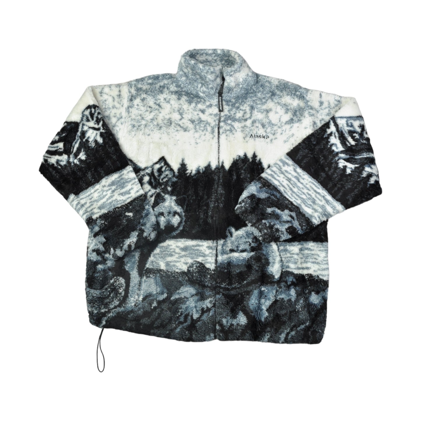 Vintage Wolf Alaska Fleecejacke Grau Groß