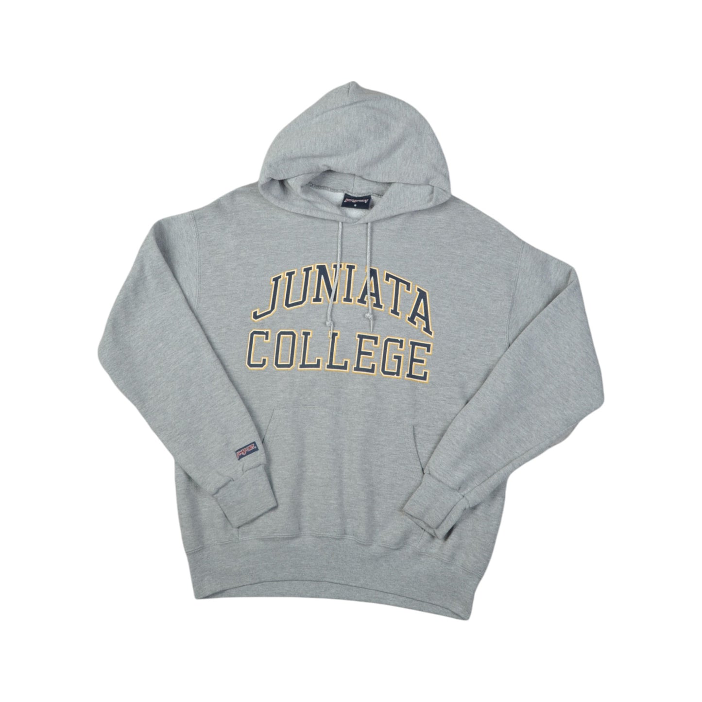 Vintage Jansport Juniata College Hoodie Sweater Grey Medium