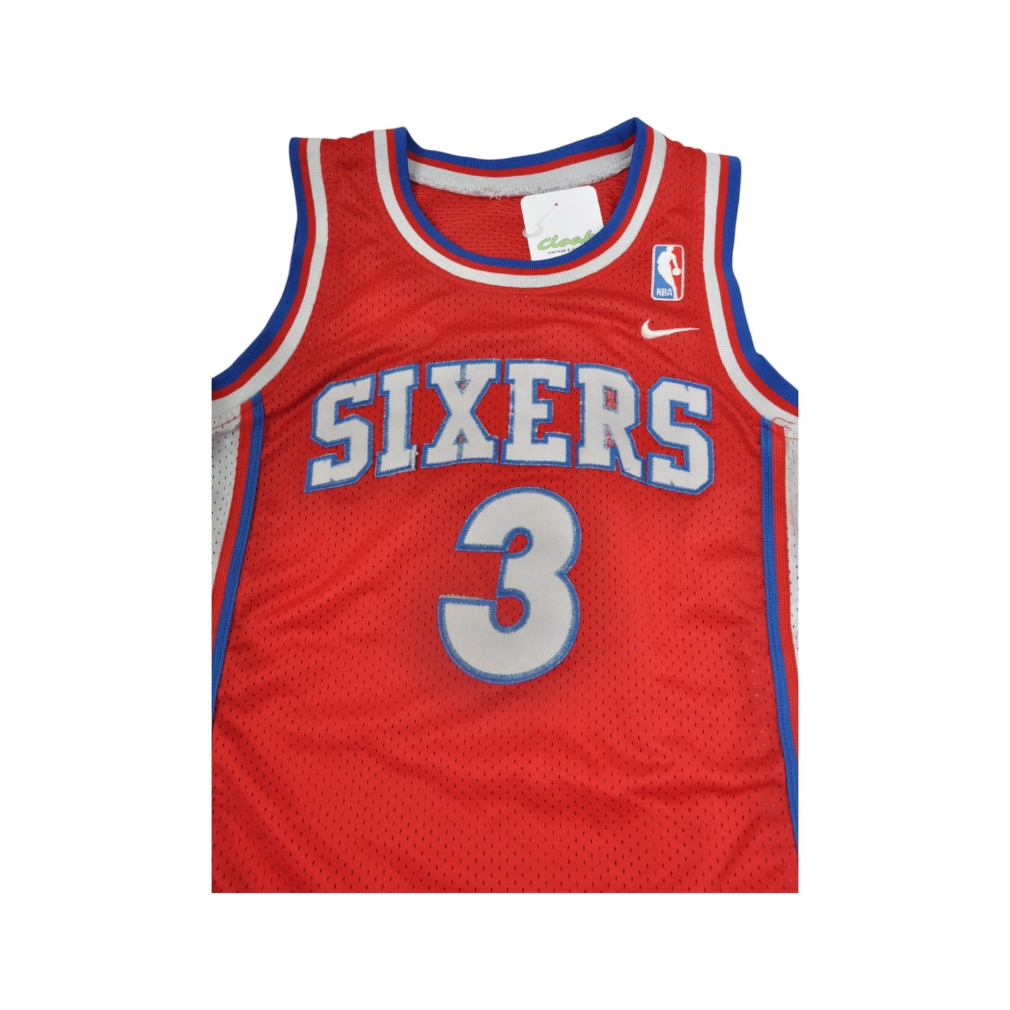 Vintage NBA Nike Team Philadelphia Sixers Jersey Red XS