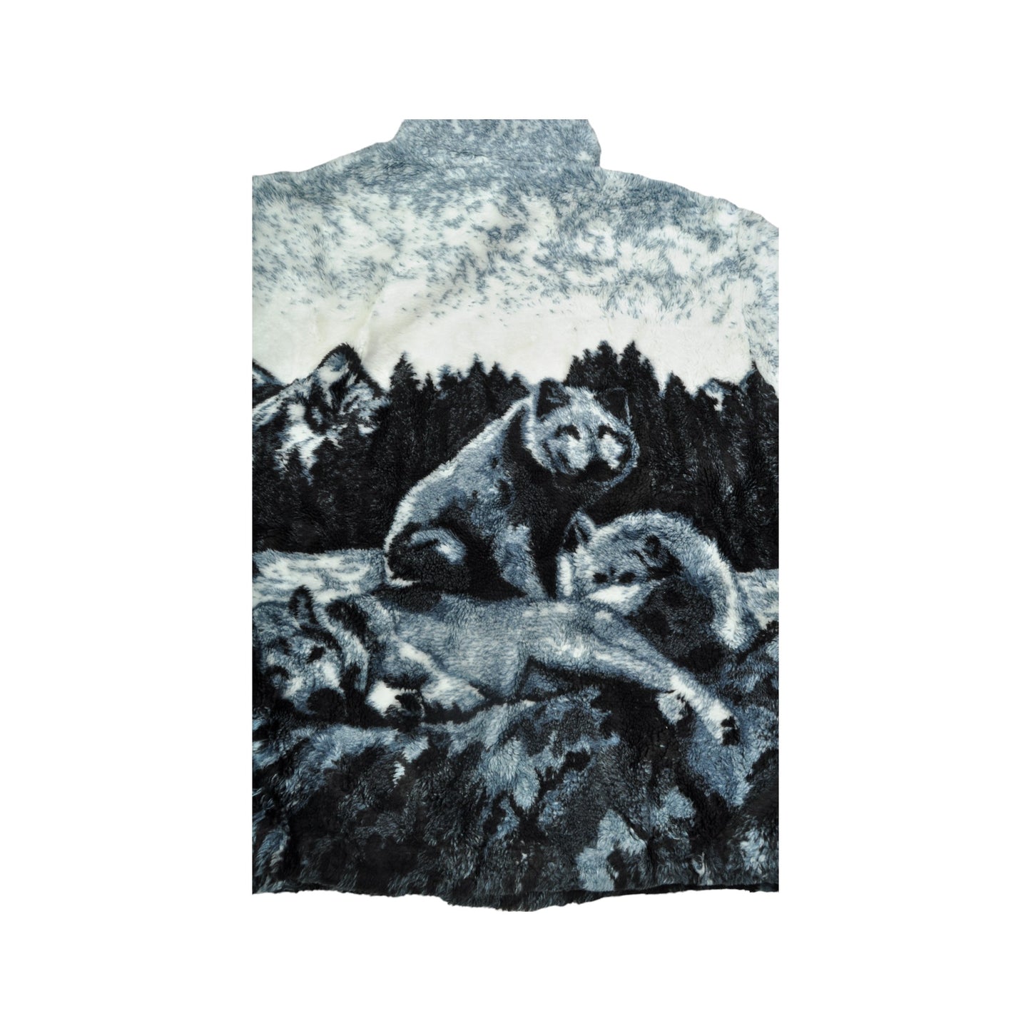 Vintage Wolf Alaska Fleecejacke Grau Groß