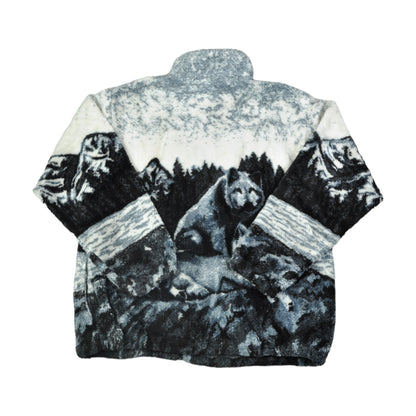 Vintage Wolf Alaska Fleecejacke Grau Groß