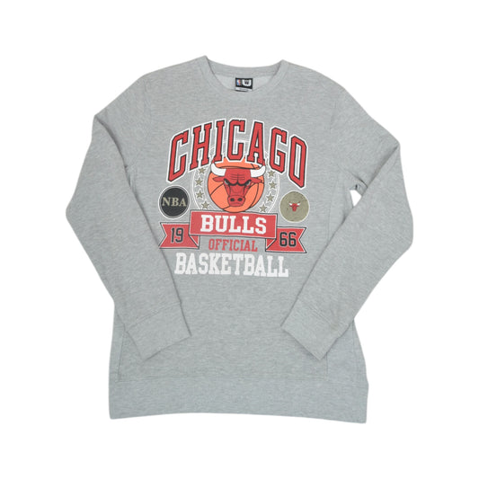 Vintage NBA Chicago Bulls Sweatshirt Grey Medium