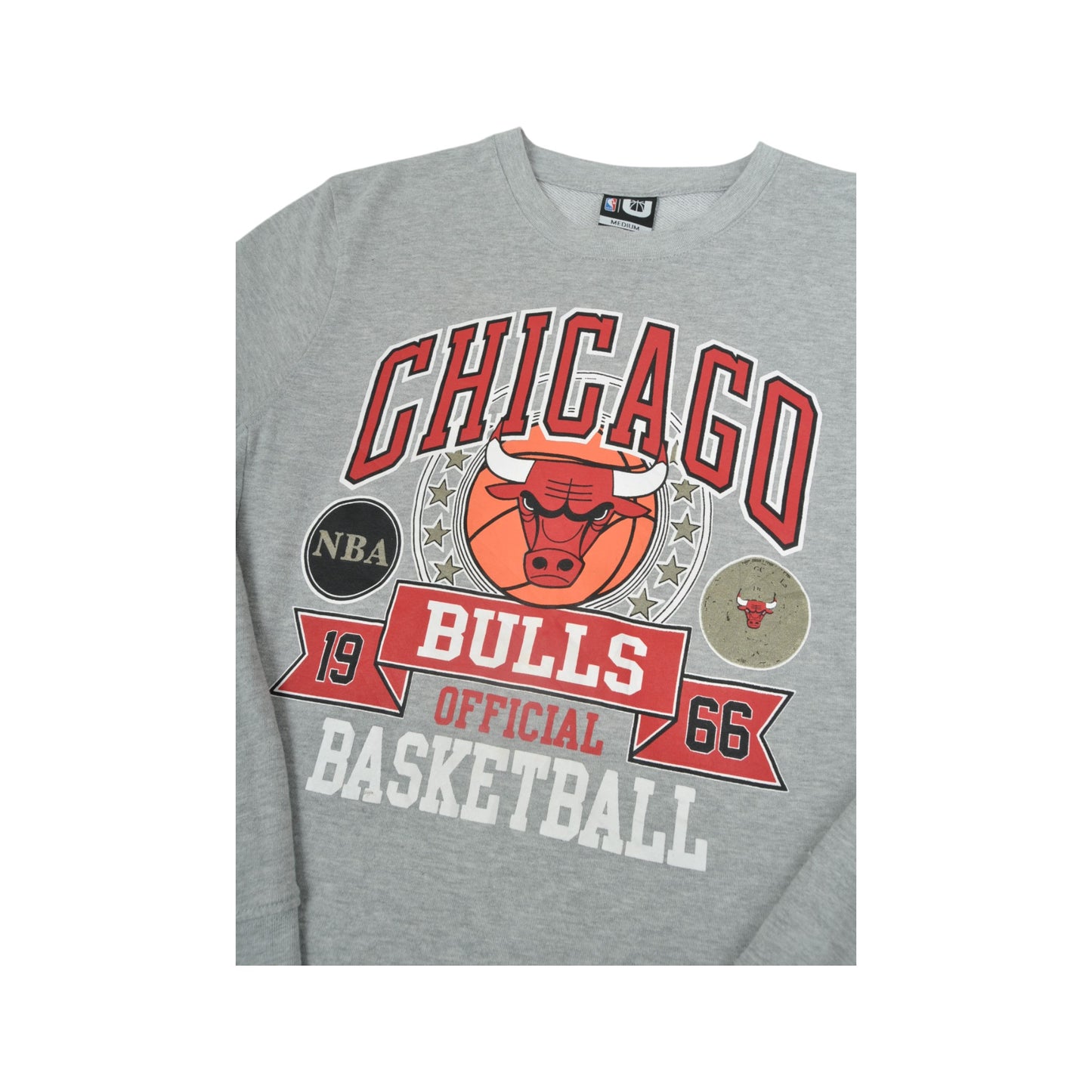 Vintage NBA Chicago Bulls Sweatshirt Grey Medium